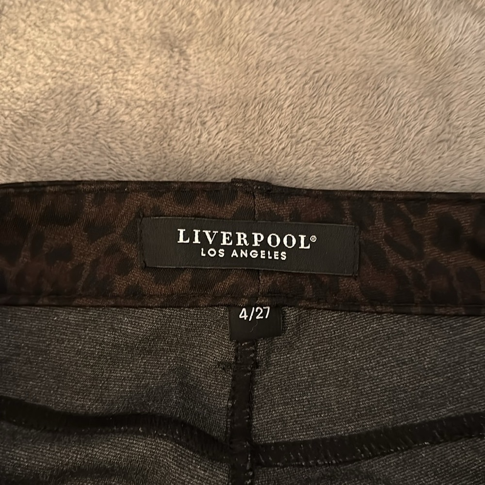 Liverpool Los Angeles Cheetah Print Ponte Pants - Black/Brown - Size 4/27 - NWT - Picture 7 of 8